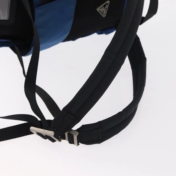 PRADA Backpack Nylon Blue Silver Auth bs31181 main image 6